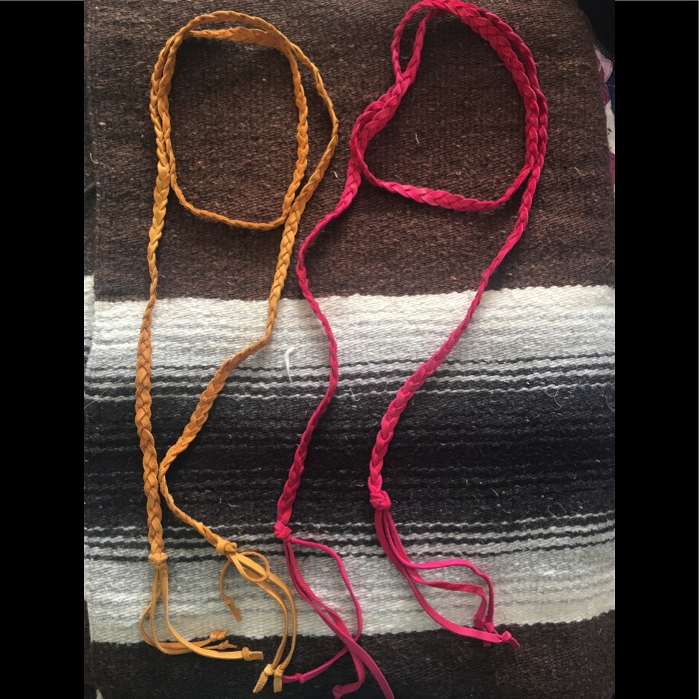 Braided Leather Wrap Chokers